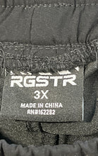 Load image into Gallery viewer, RGSTR Mens Black Zipped Pockets Stretch Drawstring Cargo Pants Size 3X
