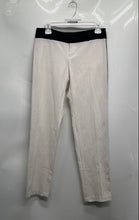 Load image into Gallery viewer, Calvin Klein Womens White Black Flat Front Straight Leg Trouser Pants Size 2
