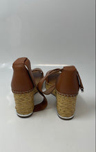 Load image into Gallery viewer, Franco Sarto Womens Clemens Brown Open Toe Wedge Heels Espadrille Sandals Size 7
