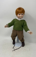 Load image into Gallery viewer, Brown Hair And Eyes Stand Boy Quartz Watch Decorative Porcelain Doll With Outfit
