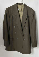 Load image into Gallery viewer, Hugo Boss Mens Green Wool Long Sleeve Double Breasted 6-Button Blazer Size 40

