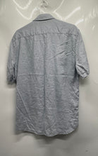 Load image into Gallery viewer, Saks Fifth Avenue Mens Gray Short Sleeve Slim Fit Button-Up Shirt Size Large
