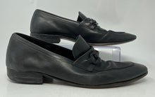 Load image into Gallery viewer, Authentic Salvatore Ferragamo Mens Black Leather Loafer Shoes Size 9 D Damaged
