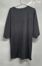 Load image into Gallery viewer, Max Studio Womens Black Houndstooth 3/4 Sleeve Crew Neck Mini Dress Size XS
