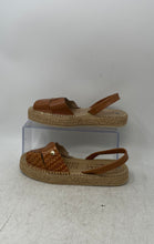 Load image into Gallery viewer, Messina Womens Brown Leather Peep Toe Slip-On Espadrille Sandals Size 35
