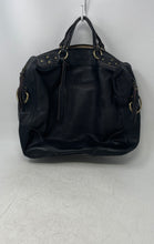 Load image into Gallery viewer, Gianni Bini Womens Black Leather Studded Double Handle Satchel Purse
