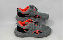 Load image into Gallery viewer, Reebok Kids Gray Orange Black Round Toe Lace-Up Sneakers Shoes Size 4K
