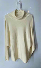 Load image into Gallery viewer, Guess Womens Ivory Ribbed Long Sleeve Turtleneck Pullover Sweater Size Large
