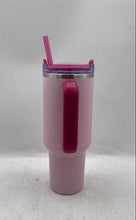 Load image into Gallery viewer, Stanley Pink Handle Straw Stainless Steel Drinkware Tumbler 40oz 1.18L
