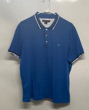 Load image into Gallery viewer, Michael Kors Mens Blue Collared Short Sleeve Golf Polo Shirt Size Large

