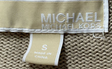 Load image into Gallery viewer, Michael Kors Womens Khaki White Striped Knitted Pullover Sweater Size S
