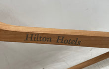 Load image into Gallery viewer, Lot Of 2 Pcs Hilton Hotels Beige Silver-Tone Wooden Clothes Hangers
