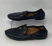 Load image into Gallery viewer, Authentic Tory Burch Womens Black Slip-On Ballet Loafer Shoes Size 7M Worn
