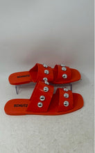 Load image into Gallery viewer, Schutz Womens Lizzie Orange Studded Open Toe Slip-On Slide Sandals Size 9
