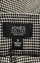 Load image into Gallery viewer, Jones New York Womens Black White Check Flat Front Straight Leg Ankle Pants Sz S

