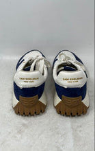 Load image into Gallery viewer, Sam Edelman Womens Layla White Blue Leather Lace-Up Sneaker Shoes Size 7.5M

