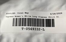 Load image into Gallery viewer, Express Womens White Original Fit Collared Long Sleeve Button-Up Shirt Size XS
