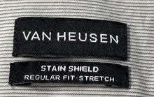 Load image into Gallery viewer, Van Heusen Mens Gray Long Sleeve Collared Stain Shield Stretch Dress Shirt Sz L
