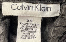 Load image into Gallery viewer, Calvin Klein Womens Black Print Round Neck Sleeveless Back-Zip Blouse Top Sz XS

