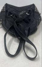 Load image into Gallery viewer, Michael Kors Womens Rhea Black Silver Signature Print Top Handle Mini Backpack
