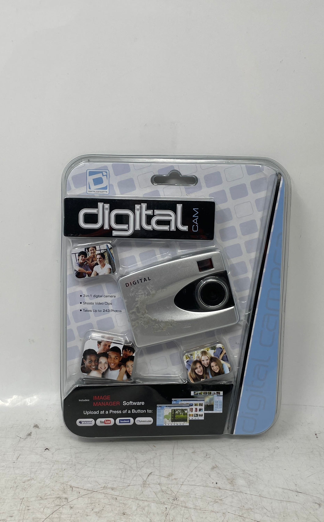 Sakar 91379 Gray VGA 0.3MP USB Connector Concepts Digital Camera Factory Sealed
