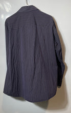 Load image into Gallery viewer, Calvin Klein Mens Multicolor Striped Print Long Sleeve Dress Shirt Size 16
