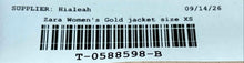 Load image into Gallery viewer, Zara Womens Gold Sequin Long Sleeve Tie Waist Short Wrap Dress Size XS
