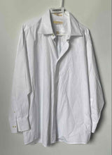 Load image into Gallery viewer, Michael Kors Mens White Long Sleeve Collared Dress Shirt Size XL

