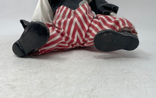 Load image into Gallery viewer, Vintage Collectible Porcelain And Cloth Body Red Hair Bowler Hat Clown Doll
