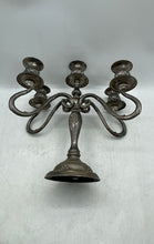 Load image into Gallery viewer, Godinger Silver-Tone Vintage Style Five Arm Candle Holder Candelabra Collectible
