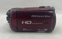 Load image into Gallery viewer, DXG Quick Shots DXG-5F3V Red 5.1MP HD Digital Camera Camcorder W/ Bag Not Tested
