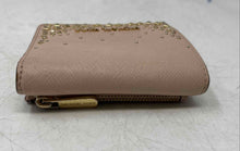 Load image into Gallery viewer, Michael Kors Womens Nude Saffiano Leather Studded ID Window Snap Bifold Wallet
