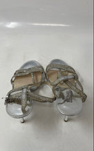 Load image into Gallery viewer, Michael Kors Womens Silver Open Toe Stiletto Ankle Strap Heels Size 6.5 M
