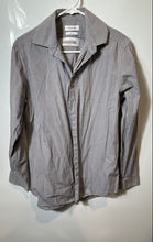 Load image into Gallery viewer, Calvin Klein Mens Gray Printed Long Sleeve Slim Fit Button-Up Shirt Size M
