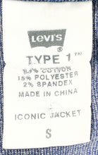 Load image into Gallery viewer, Levi's Strauss &amp; Co. Womens Blue Long Sleeve Iconic Jean Trucker Jacket Size S
