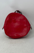 Load image into Gallery viewer, Armani Exchange Womens Red Faux Leather Adjustable Strap Inner Pockets Backpack
