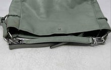 Load image into Gallery viewer, Donna Karan Womens Green Leather Bottom Studs Travel Shoulder Handbag
