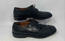 Load image into Gallery viewer, Panelli Mens Black Leather Cap Toe Lace-Up Oxford Dress Shoes Size 9.5D
