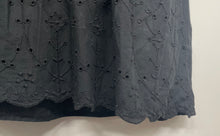 Load image into Gallery viewer, Zara Girls Black Floral Embroidered Short Sleeve Round Neck Mini Dress Size 8
