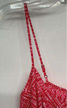 Load image into Gallery viewer, Guess Womens Red White Geometric Print Spaghetti Strap Maxi Dress Size S
