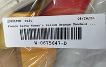 Load image into Gallery viewer, Franco Sarto Womens Molana Yellow Orange Slip-On Flat Slide Sandals Size 9.5M
