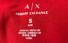 Load image into Gallery viewer, Armani Exchange Mens Red Slim-Fit Short Sleeve Pullover T-Shirt Size S
