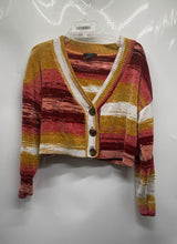 Load image into Gallery viewer, Forever 21 Womens Multicolor Striped Long Sleeve V-Neck Cardigan Sweater Size S
