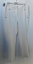 Load image into Gallery viewer, Karl Lagerfeld Womens White Striped Straight Leg Trouser Pants Size 8P

