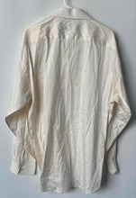 Load image into Gallery viewer, Studio By Fumagalli's Mens Cream Textured Long Sleeve Dress Shirt Size 17.5
