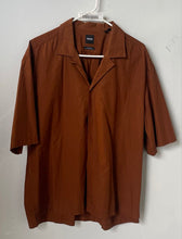 Load image into Gallery viewer, Hugo Boss Mens Brown Short Sleeve Regular Fit Collared Button-Up Shirt Size XL
