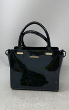 Load image into Gallery viewer, Petite Jolie Womens Love Black Glossy Detachable Strap Zipper Satchel Handbag

