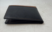 Load image into Gallery viewer, Carrken Mens Black Leather Rectangle Open-Flap Multi-Card Holder Bifold Wallet
