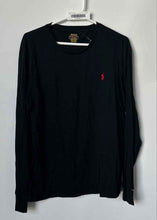 Load image into Gallery viewer, Polo Ralph Lauren Mens Black Long Sleeve Crew Neck Custom Slim Fit T-Shirt Sz L
