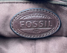 Load image into Gallery viewer, Authentic Fossil Womens Brown Pebbled Leather Adjustable Strap Crossbody Bag
